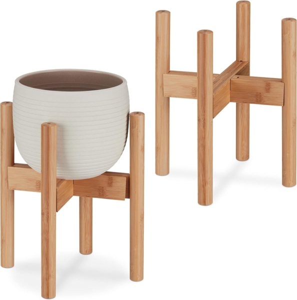 relaxdays Blumenständer Pflanzenständer im 2er Set