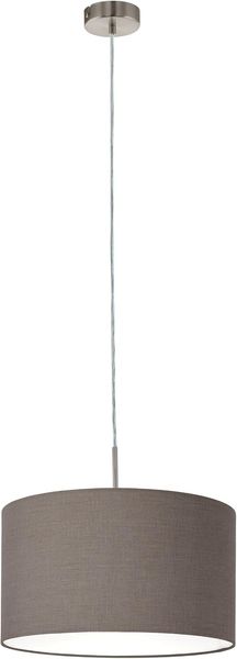 Eglo 31574 Pendelleuchte PASTERI Textil anthrazit-braun E27 max. 1X60W H:110cm Ø38cm dimmbar