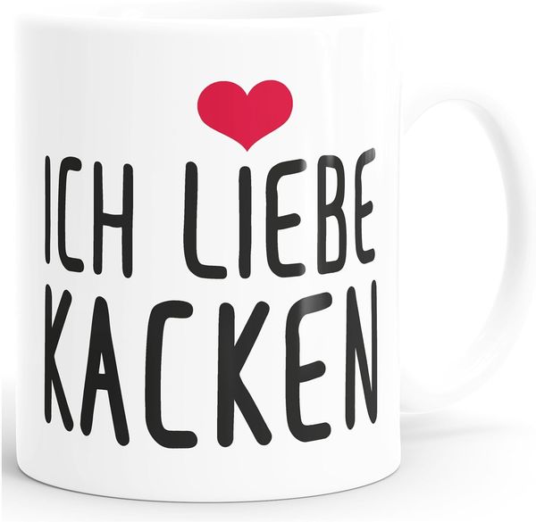 MoonWorks Tasse ''Spruch-Tasse Ich liebe kacken Kaffeetasse Teetasse MoonWorks''