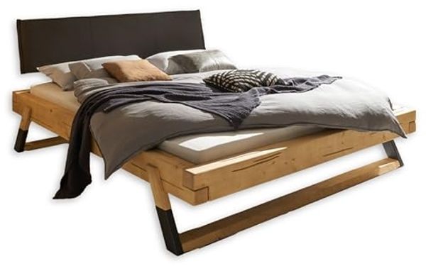 Balkenbett Doppelbett LOBIA Massivholzbett Fichte geölt 180 x 200