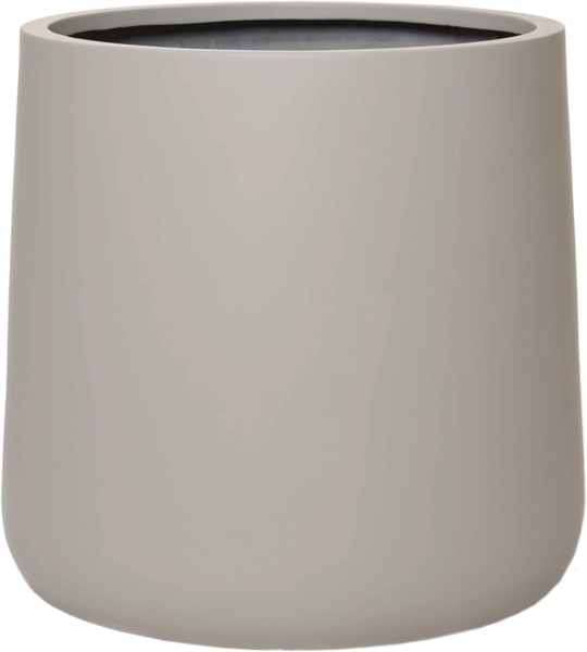 VIVANNO Blumentopf Fiberglas VEKRA Rund - Beige Matt (1 St), 43x40 cm