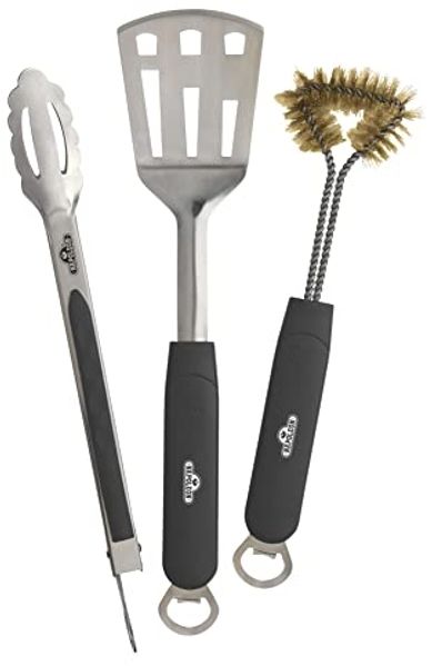 Napoleon 'TravelQ™' Grillbesteck-Set, 3-teilig, Edelstahl silber / schwarz