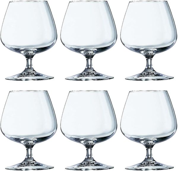 Arcoroc ARC 62664 Degustation Cognacschwenker, Cognacglas, 410ml, Glas, transparent, 6 Stück