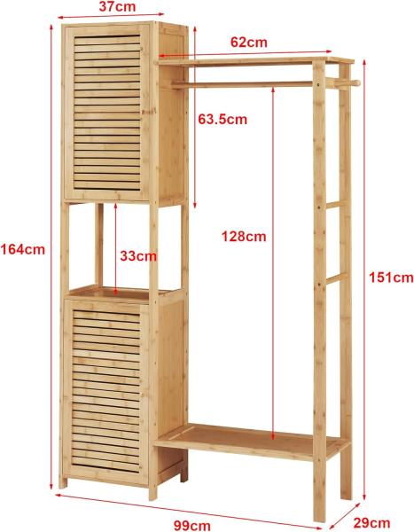 Garderobenständer Oldsum Bambus [en. casa] Bild 4