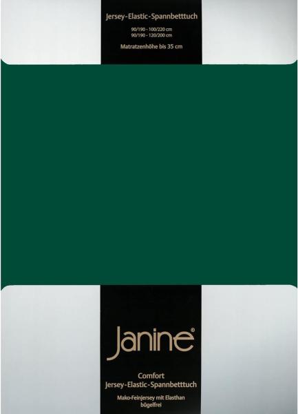 Janine Jersey Elastic Spannbetttuch|140x200 cm - 160x220 cm| waldgrün