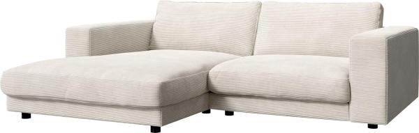 Ecksofa Cubico 250x190 cm Cord Beige Recamiere links