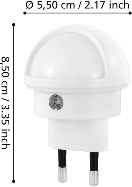 Eglo LED Nachtlicht Tineo weiß Ø 5,5 cm warmweiß Bild 3