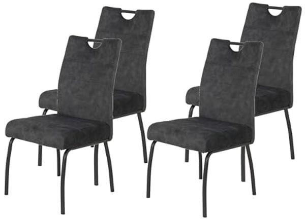 HELA 4-Fußstuhl EVELYN (Set, 4 St), Komfortsitz mit Federkorb