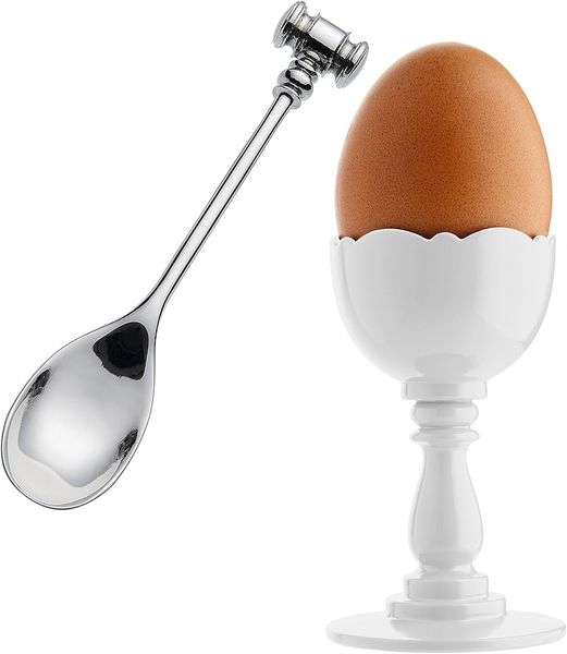 Alessi Dressed Eicherbecher mit Löffel weiß, thermoplastisches Harz, 29. 3x12. 5x8. 2 cm