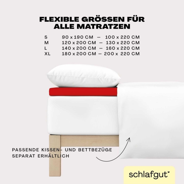 Schlafgut Spannbettlaken EASY Jersey Elasthan Topper, Jersey, Gummizug: rundum, (1 Stück), MADE IN GREEN by OEKO-TEX® Bild 4