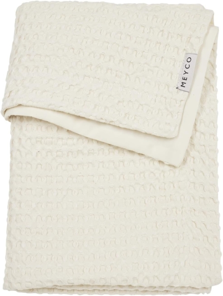 Meyco Waffel Babydecke - 75 x 100 cm - Natur Créme