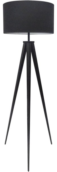 riess-ambiente Stehlampe TRIPOD 142cm schwarz, ohne Leuchtmittel, Stehleuchte · Retro · Stoff-Schirm · Wohnzimmer