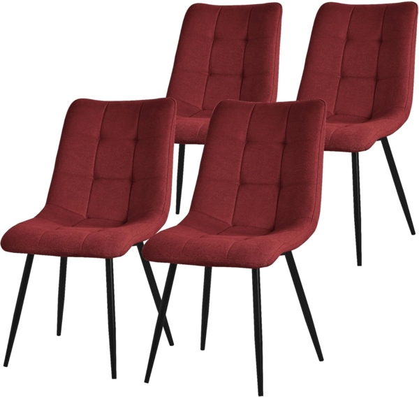 ML-DESIGN Stuhl Esszimmerstühle mit Rückenlehne moderne Design Lounge Küchenstühle (4 St), Polsterstuhl Esstischstühle 4er Set Küchenstuhl Polyester bis 120kg