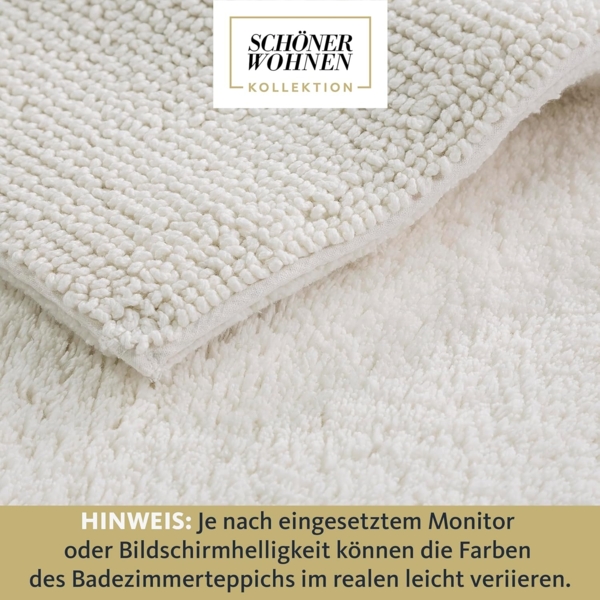 SCHÖNER WOHNEN-Kollektion Badematte Bahamas Uni, Höhe 30 mm, fußbodenheizungsgeeignet, Baumwolle, rechteckig, beidseitig verwendbar Bild 3