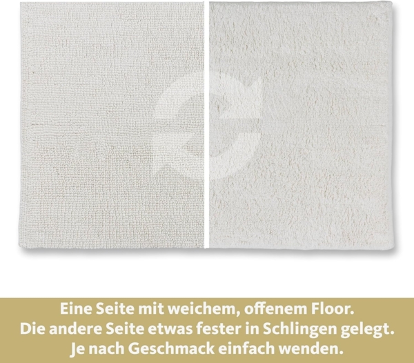 SCHÖNER WOHNEN-Kollektion Badematte Bahamas Uni, Höhe 30 mm, fußbodenheizungsgeeignet, Baumwolle, rechteckig, beidseitig verwendbar Bild 6