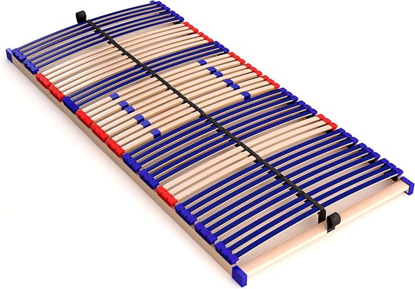 stabiler Lattenrost 100% BUCHE Lattenrahmen - nicht verstellbar, starr - SCHULTERFRÄSUNG, 7 Zonen, 42 Federleisten, Härte-Regulierung, Mittelgurt - FIX SLEEP BEST 42® unmontiert (80x200 cm)