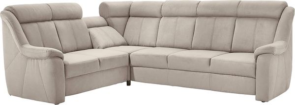 Cavadore Ecksofa Beata / Polstercouch in L-Form / inkl. Relaxfunktion / 261 x 98 x 211 / Mikrofaser Hellbeige Bild 5