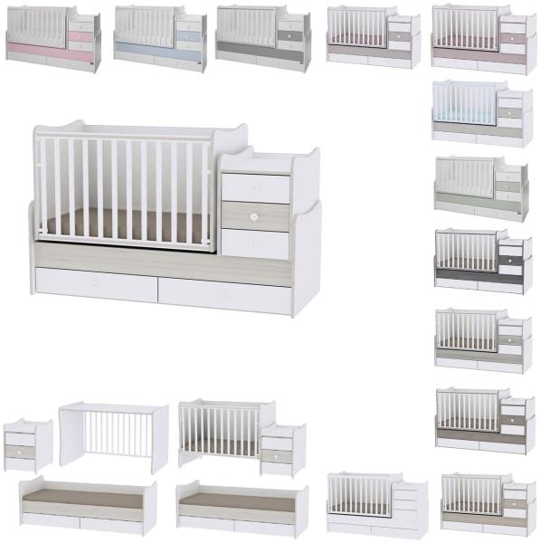Lorelli 'Maxi Plus New' Babybett Schaukelfunktion hellgrau