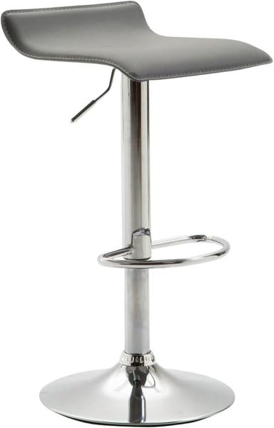 CLP Barhocker Dyn V2 Kunstleder höhenverstellbar und drehbar,grau chrom