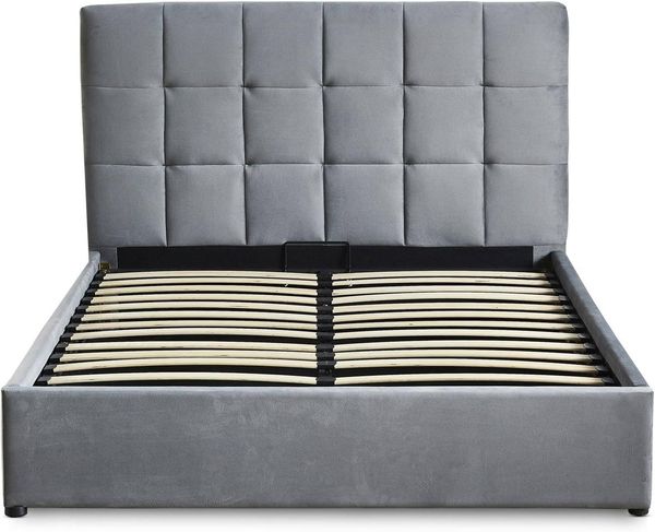 Menzzo Bett, silberfarben, L189 x T217 x H106 cm
