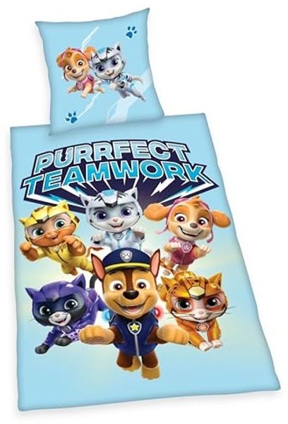 Paw Patrol Bettwäsche 135 x 200 cm Baumwolle Kinder Bettset 2 teilig Wendemotiv