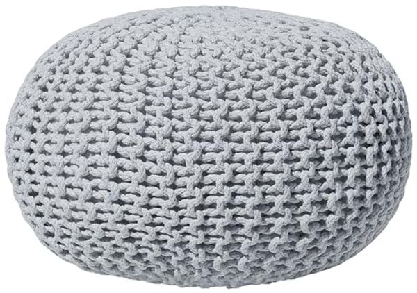 Pouf hellgrau ⌀ 40 cm CONRAD