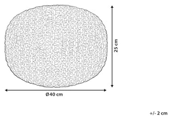 Pouf hellgrau ⌀ 40 cm CONRAD Bild 3