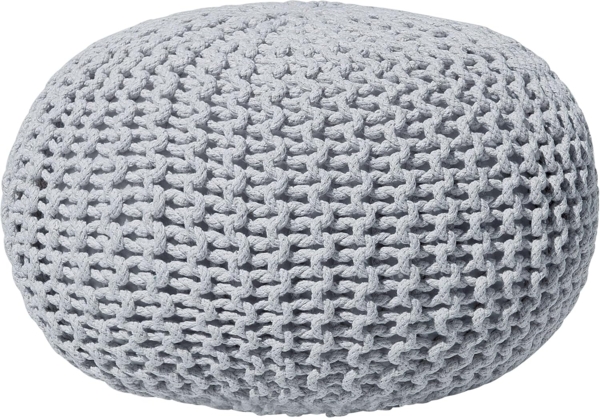 Pouf hellgrau ⌀ 40 cm CONRAD