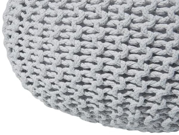 Pouf hellgrau ⌀ 40 cm CONRAD Bild 5