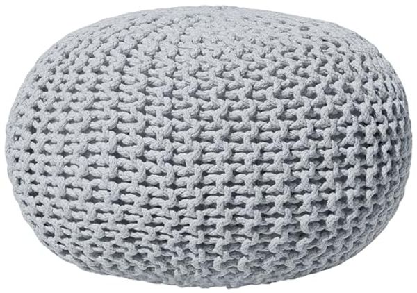 Pouf hellgrau ⌀ 40 cm CONRAD