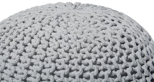 Pouf hellgrau ⌀ 40 cm CONRAD Bild 4