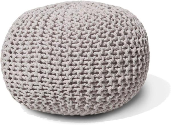 Pouf hellgrau ⌀ 40 cm CONRAD