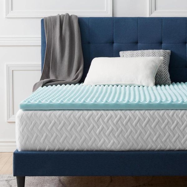 LUCID gewellter Matratzen-Topper mit kühlendem Gel-Memory-Foam, 5 cm dicke Matratzenauflage, 90x190 cm