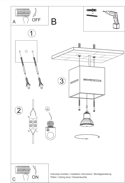 Leuchte LOBO Plafond Weiß Bild 6