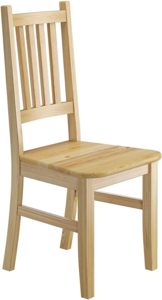 ERST-HOLZ Esszimmerstuhl Schlichter Holz-Küchenstuhl Massivholzstuhl Esszimmerstuhl Kiefer