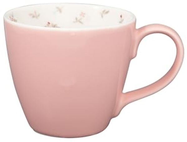 Greengate Tasse Junia Tasse pale pink inside 0,35l, Steingut