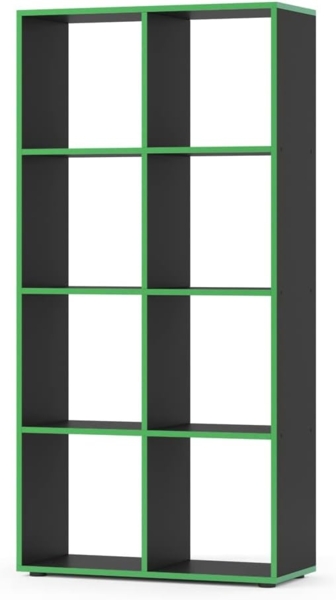 Raumteiler Scutum Schwarz/Grün 143 x 72 cm Vicco