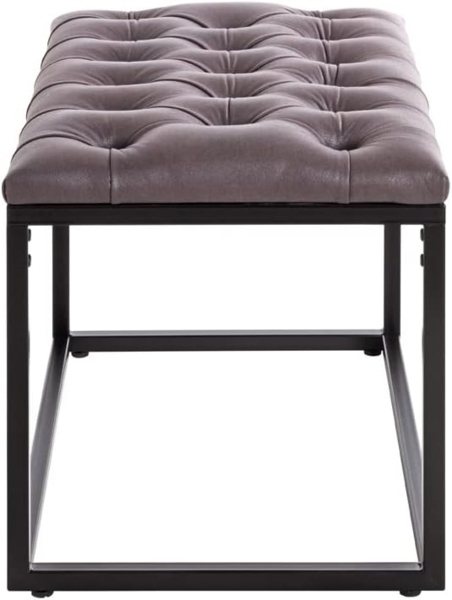 HAKU Möbel Hocker, Metall, schwarz-anthrazit, B 60 x T 40 x H 45 cm Bild 5