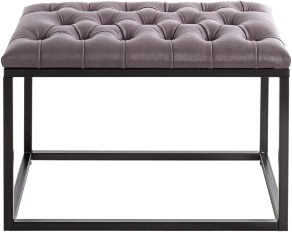 HAKU Möbel Hocker, Metall, schwarz-anthrazit, B 60 x T 40 x H 45 cm Bild 4