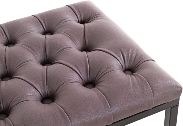 HAKU Möbel Hocker, Metall, schwarz-anthrazit, B 60 x T 40 x H 45 cm Bild 6