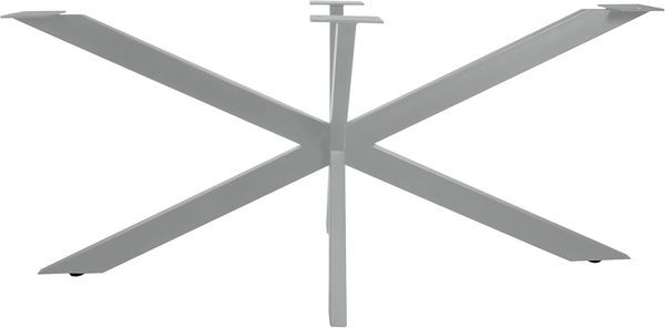 SAM Spider-Tischgestell, Roheisen Silber lackiert, Metallgestell für Holztische, Gestell mit vielseitiger Verwendbarkeit, 8x4 cm