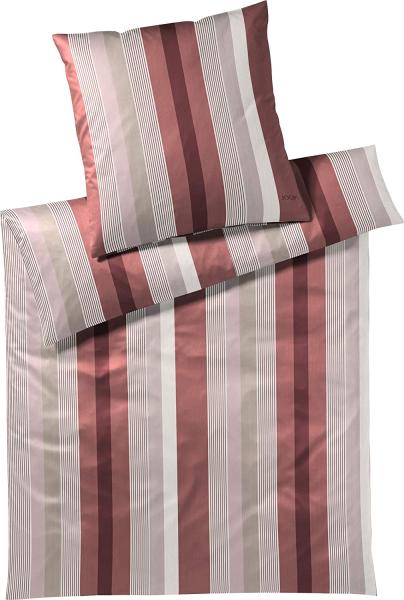 JOOP Bettwäsche Stripes ruby|155x220 cm + 80x80 cm