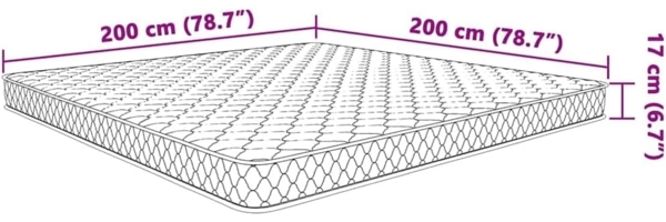 vidaXL Memory-Schaum-Matratze 200x200x17 cm Weich Weiß 4013421 Bild 2