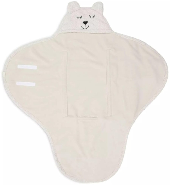 Jollein Bear Wickeldecke - Oatmeal Weiß off white