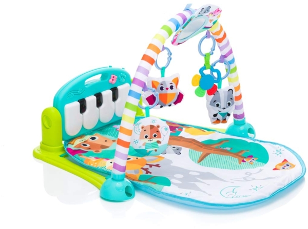 Krabbeldecke Fillikid Aktivbogen Piano Exclusiv, Fillikid, weiche Spieldecke, Krabbeldecke mit Musik, Lichtern, und weichem Spielbogen, Erlebnisdecke für Babys ab 0 Monaten