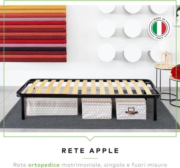 EVERGREENWEB - Orthopädisches Bett Lattenrost 90x195 hoch 35cm Leisten Extra Komfort aus Buche Holz Verstärkt mit 4 Füße Abnehmbar Rahmen aus Stahl Bettgestell für alle Betten und Matratzen Einzelbett Bild 6