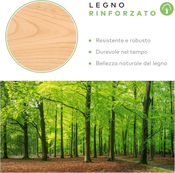 EVERGREENWEB - Orthopädisches Bett Lattenrost 90x195 hoch 35cm Leisten Extra Komfort aus Buche Holz Verstärkt mit 4 Füße Abnehmbar Rahmen aus Stahl Bettgestell für alle Betten und Matratzen Einzelbett Bild 4