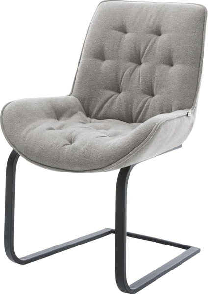 Freischwinger Taimi-Flex Strukturstoff Soft Grau Freischwinger flach Schwarz