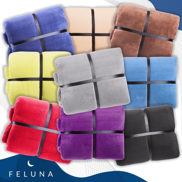Wohndecke FELUNA Coral Fleece Kuscheldecke XXL – Superweicher Cashmere-Touch, Feluna, Tagesdecke Kaschmir-Touch 220 x 200 cm Bild 6