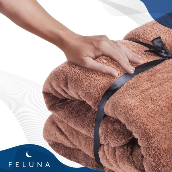 Wohndecke FELUNA Coral Fleece Kuscheldecke XXL – Superweicher Cashmere-Touch, Feluna, Tagesdecke Kaschmir-Touch 220 x 200 cm Bild 4